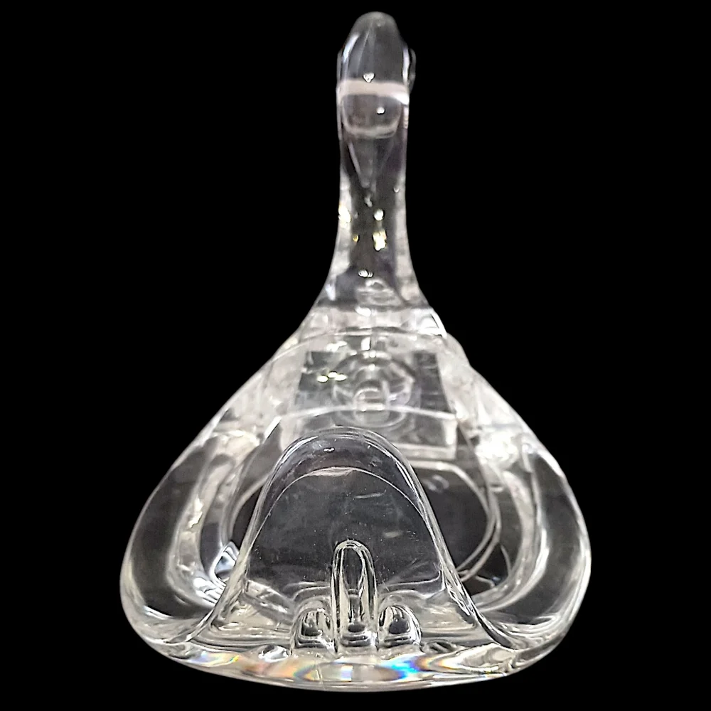 Vintage Lucite Swan Towel‎ Holder Clear Acrylic Guest Washcloth 80s MCM Graceful
